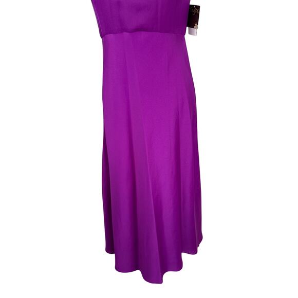TAYLOR STRETCH SATIN HIGH NECK MAXI DRESS IN PILLOW PURPLE NWT WOMEN'S SIZE 4P - Picture 6 of 16